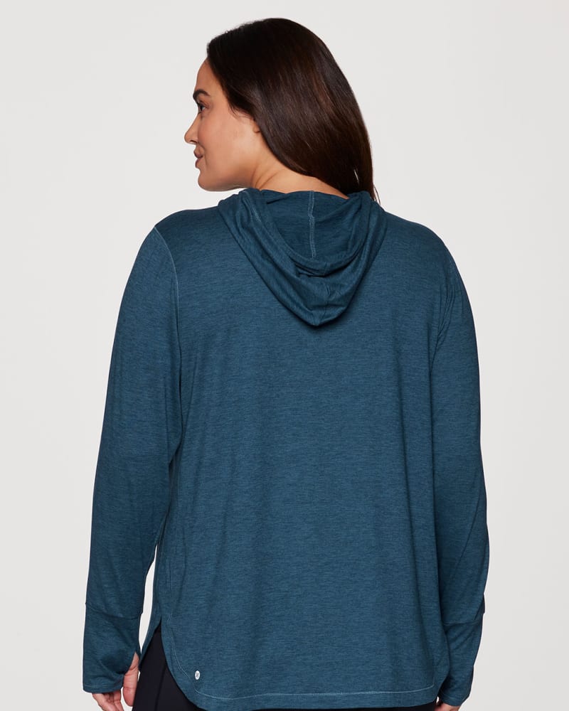 Plus Studio Breathe Super Soft Hoodie Tunic | Dark Teal